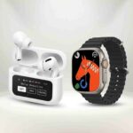 ⁦عرض سماعة A9 الذكية بشاشة LCD لون أبيض + ساعة VIDVIE Smart Watch Ultra Original SW1608⁩ - الصورة ⁦5⁩