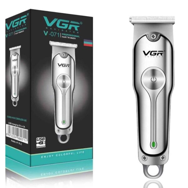 ماكينة حلاقة احترافية VGR-071 للرجال مقاومة للماء بشفرات مزدوجة وحلاقة ناعمة للبشرة الحساسة.