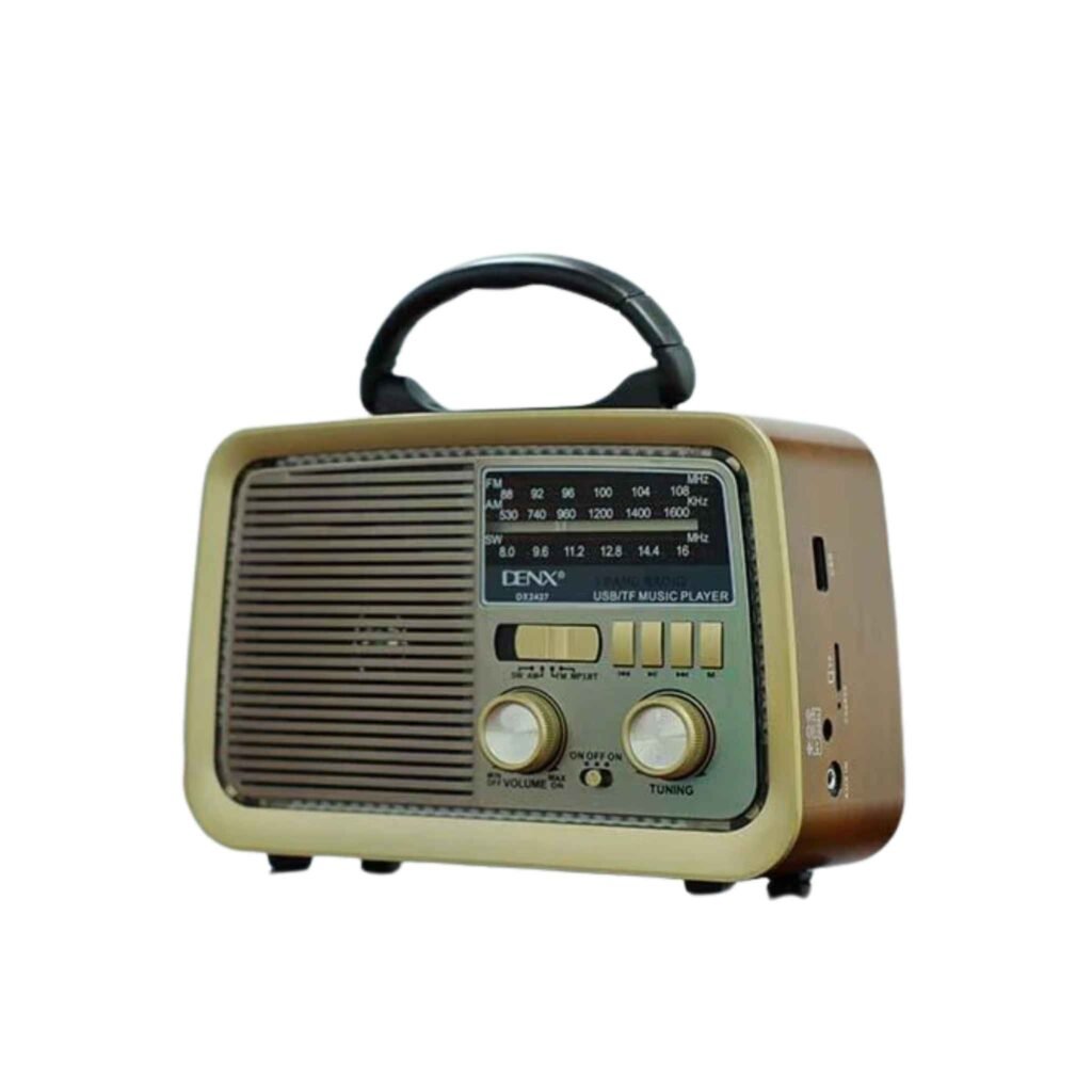 راديو دينكس DX2427 كلاسيكي مع بلوتوث وUSB وبطارية قابلة للشحن